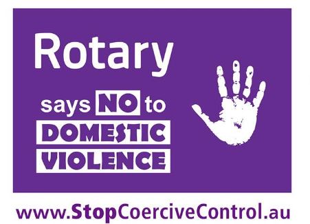 Rotary recenlty joined with Zonta International and BPW International to support the No to Domestice Voilence campaigns